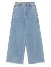 Aje Holland Frayed Jeans In Blue