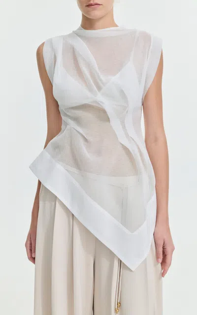 Aje Jessamy Top In White