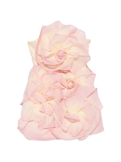 Aje Johanna Floral-appliqué Mini Dress In Pink