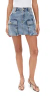 Aje Juno Denim Micro Mini Skirt Coastal Wash In Coastal Wash