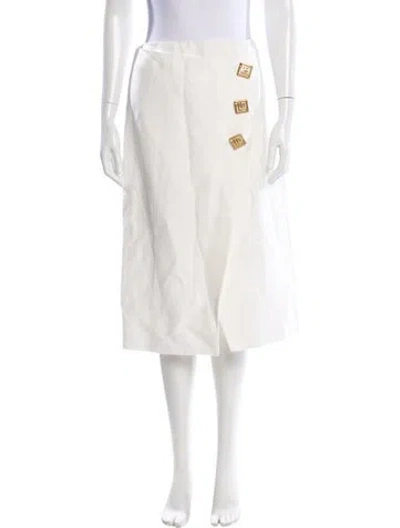 Pre-owned Aje Knee-length Skirt In White