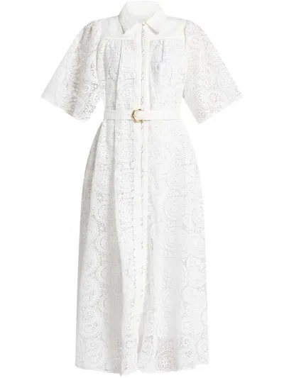 Aje Lace-detailing Midi Dress In White