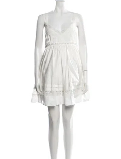 Pre-owned Aje Lace Pattern Mini Dress In White