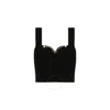 Aje Ladies Black Goldfoil Metal Bar Bodice In Black