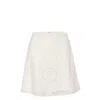 Aje Freya Faux Pearl-embellished Embroidered Tulle Mini Skirt In White