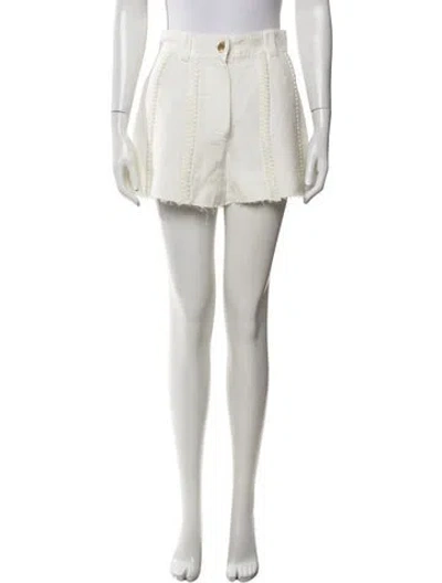 Pre-owned Aje Leather Mini Shorts In Neutrals