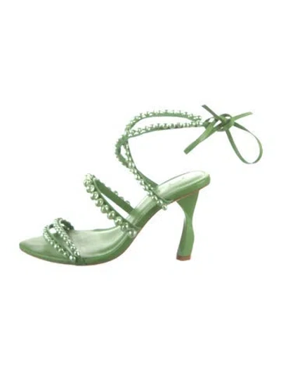 Pre-owned Aje Leather Sandals In Green