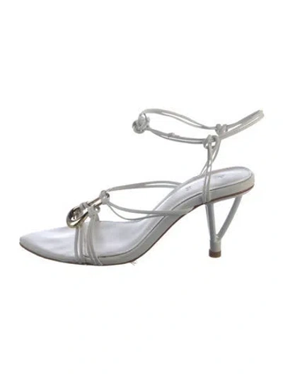 Pre-owned Aje Leather Sandals In Silver