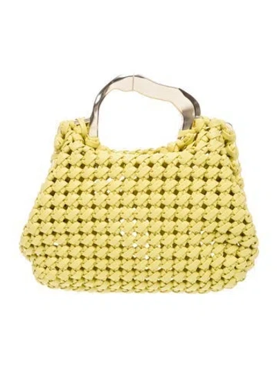 Pre-owned Aje Leather Top Handle Bag In Yellow