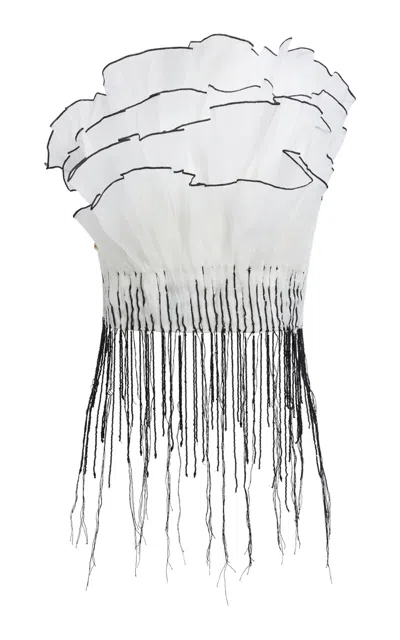 Aje Leigh Crinkled Organza Top In Multi