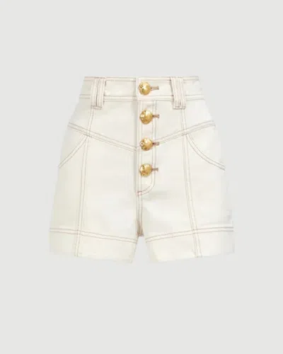 Aje Liliana Denim Short In White