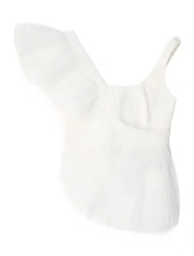 Pre-owned Aje Linen Asymmetrical Top W/ Tags In Neutrals