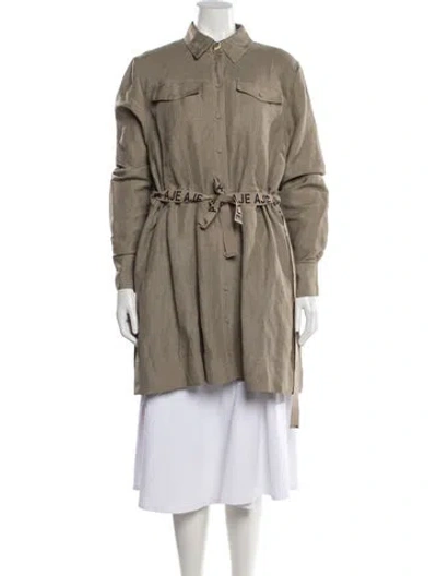 Pre-owned Aje Linen Coat In Neutral