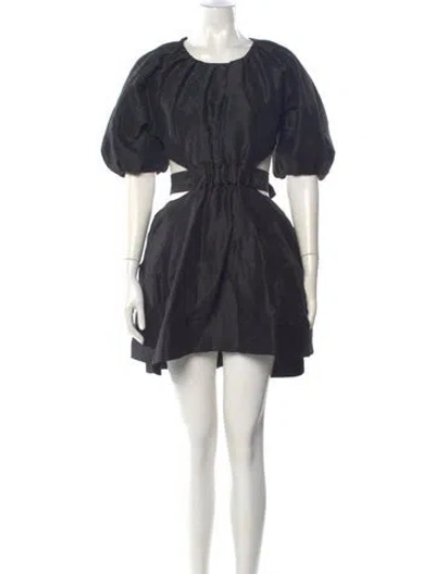 Pre-owned Aje Linen Knee-length Dress In Black