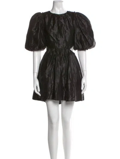 Pre-owned Aje Linen Knee-length Dress In Black