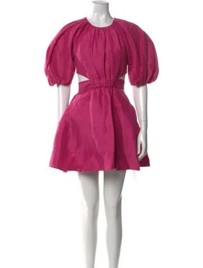 Pre-owned Aje Linen Knee-length Dress In Pink