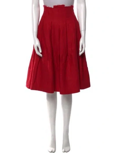 Pre-owned Aje Linen Knee-length Skirt In Red