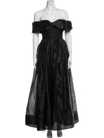 Pre-owned Aje Linen Long Dress In Blue