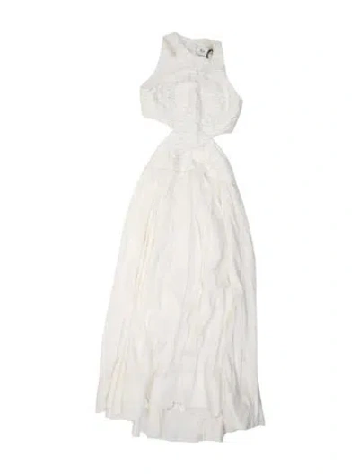 Pre-owned Aje Linen Long Dress In Neutrals