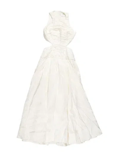 Pre-owned Aje Linen Long Dress In Neutrals