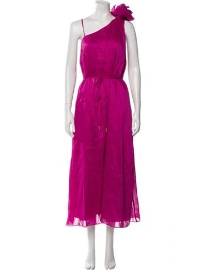 Pre-owned Aje Linen Long Dress In Purple