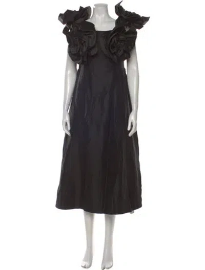 Pre-owned Aje Linen Long Dress W/ Tags In Black