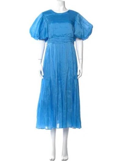 Pre-owned Aje Linen Long Dress W/ Tags In Blue