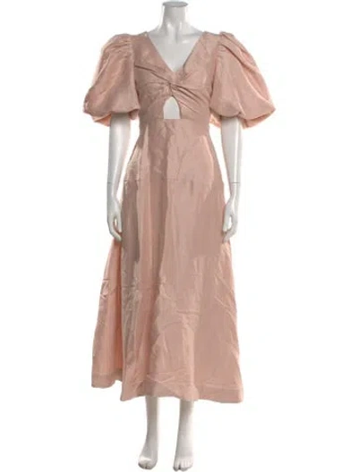 Pre-owned Aje Linen Long Dress W/ Tags In Pink