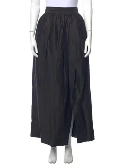 Pre-owned Aje Linen Long Skirt In Black