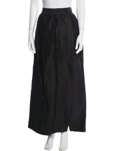 Pre-owned Aje Linen Long Skirt In Black