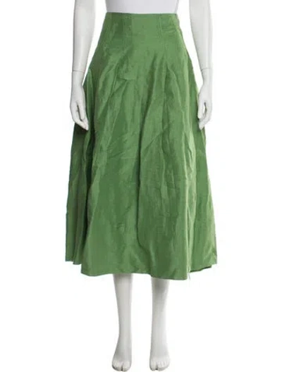 Pre-owned Aje Linen Long Skirt In Green