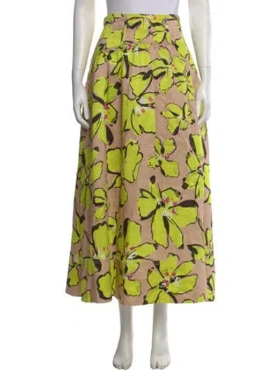 Pre-owned Aje Linen Long Skirt In Neutral