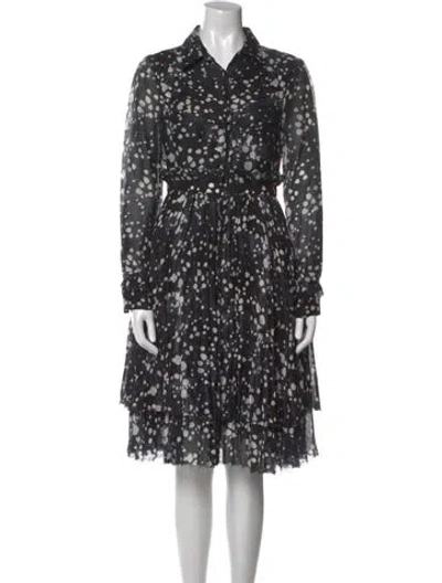 Pre-owned Aje Linen Midi Length Dress In Black