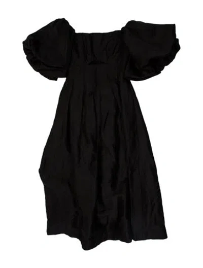 Pre-owned Aje Linen Midi Length Dress In Brown