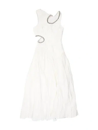 Pre-owned Aje Linen Midi Length Dress In Neutral