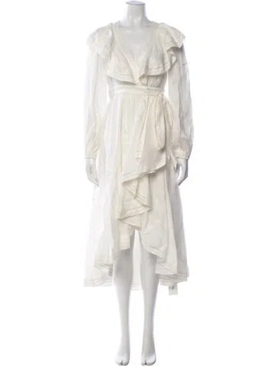 Pre-owned Aje Linen Midi Length Dress W/ Tags In Neutrals
