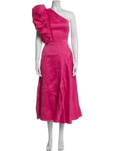 Pre-owned Aje Linen Midi Length Dress W/ Tags In Pink