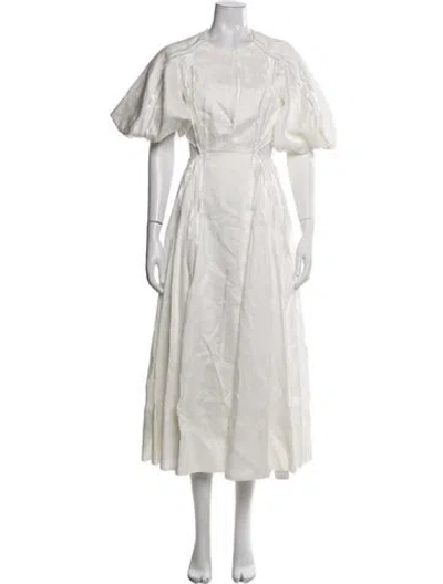 Pre-owned Aje Linen Midi Length Dress W/ Tags In White