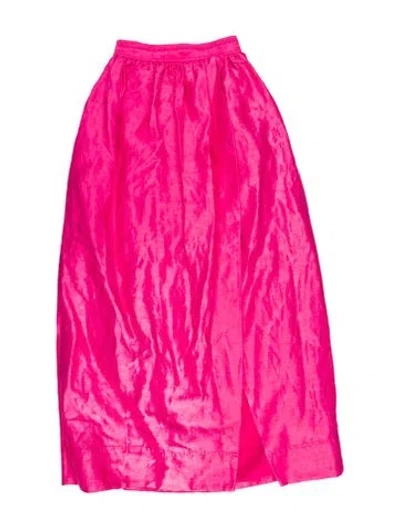 Pre-owned Aje Linen Midi Length Skirt In Pink