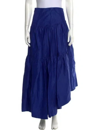 Pre-owned Aje Linen Midi Length Skirt W/ Tags In Blue