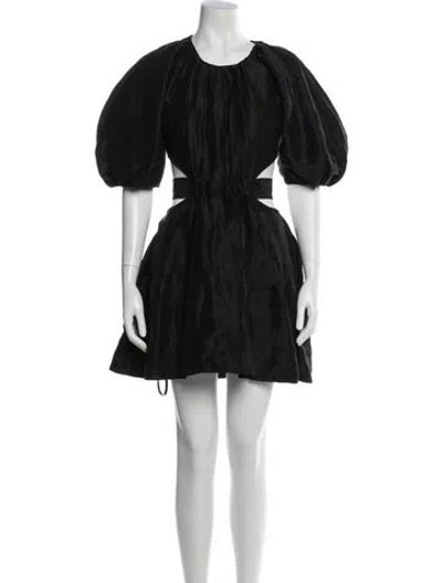 Pre-owned Aje Linen Mini Dress In Black