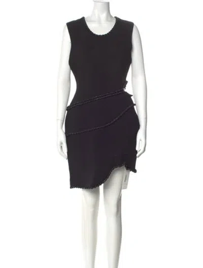 Pre-owned Aje Linen Mini Dress In Black