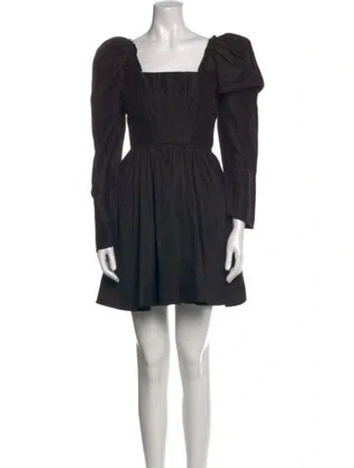 Pre-owned Aje Linen Mini Dress In Black