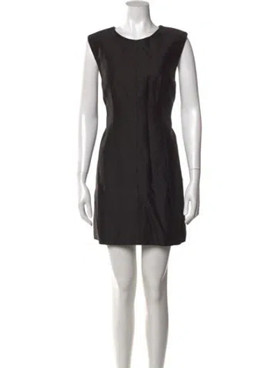 Pre-owned Aje Linen Mini Dress In Black