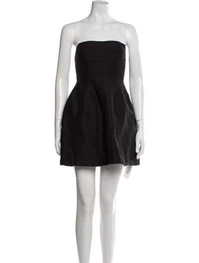 Pre-owned Aje Linen Mini Dress In Black