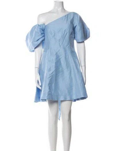 Pre-owned Aje Linen Mini Dress In Blue