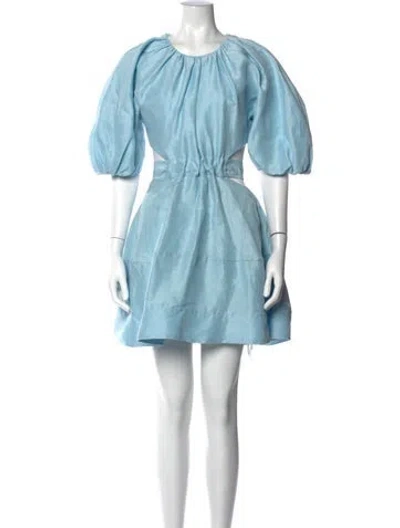 Pre-owned Aje Linen Mini Dress In Blue