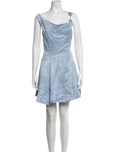 Pre-owned Aje Linen Mini Dress In Blue