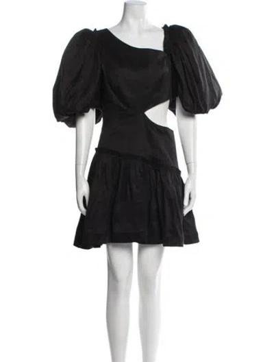 Pre-owned Aje Linen Mini Dress In Blue