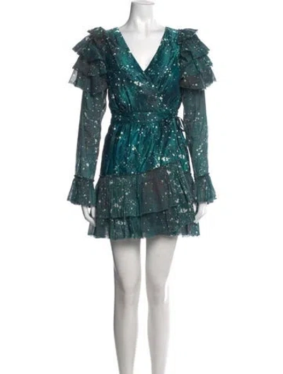 Pre-owned Aje Linen Mini Dress In Blue